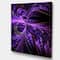 Designart - Embossed Dark Purple Floral Shapes - Large Floral Wall Art Canvas
